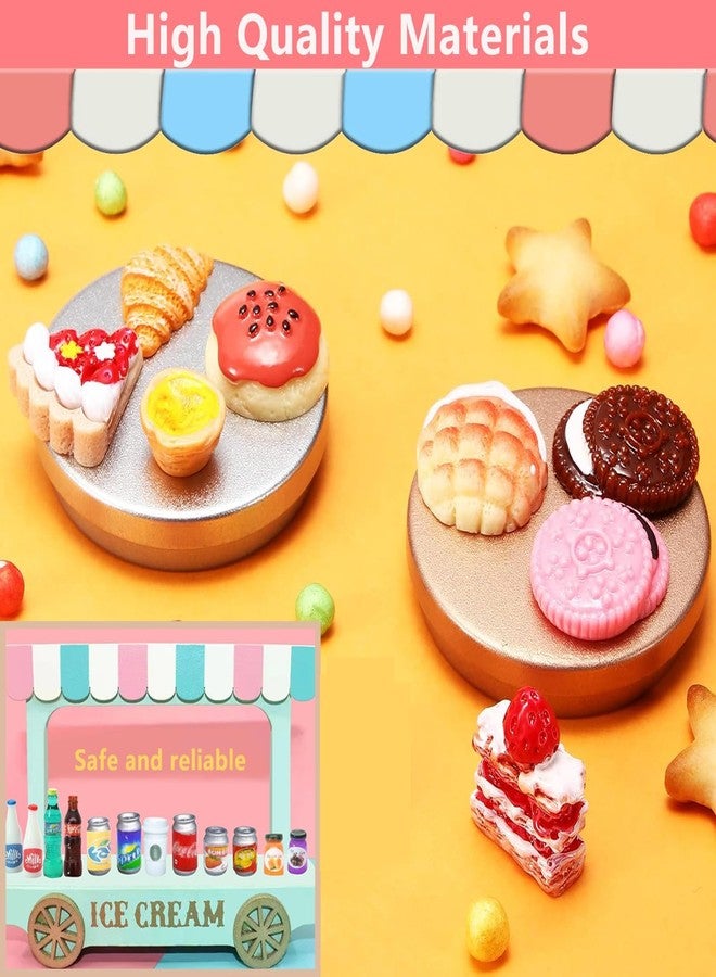 Plexaris ٥٠ قطعة من الألعاب المصغرة، زجاجات طعام ومشروبات مزينة بالراتنج، ألعاب مصغرة لطيفة على شكل خليط كيك، ألعاب مصغرة لتزيين منزل مصغر، هدايا مصغرة للأطفال (عشوائية) - Image 4